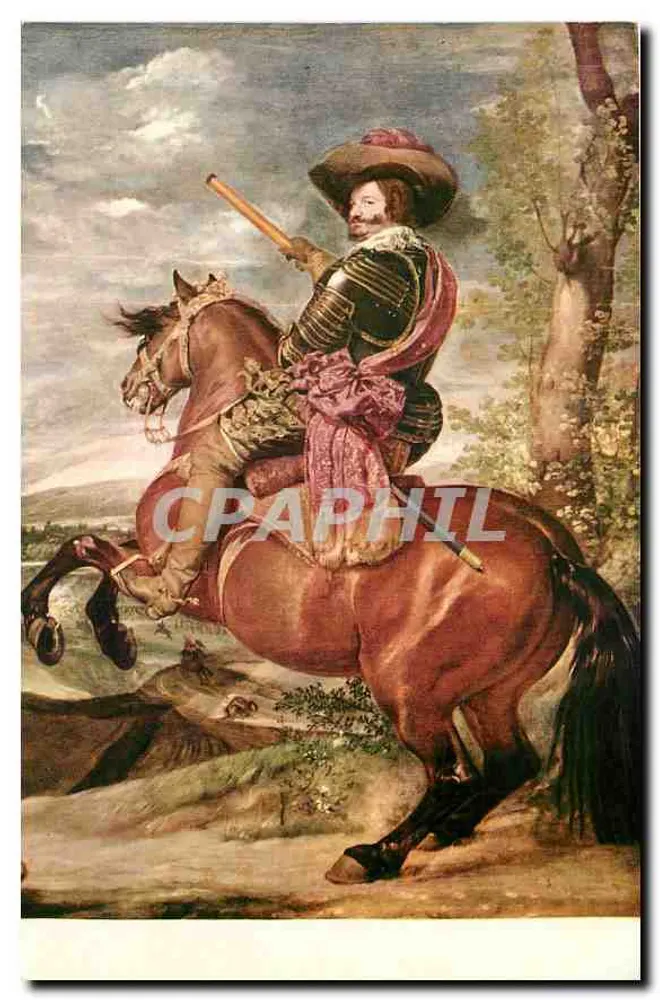 O Conde-Duque de Olivares — Retrato equestre — Vélasquez, Museu do Prado, n° 1181 - Frente