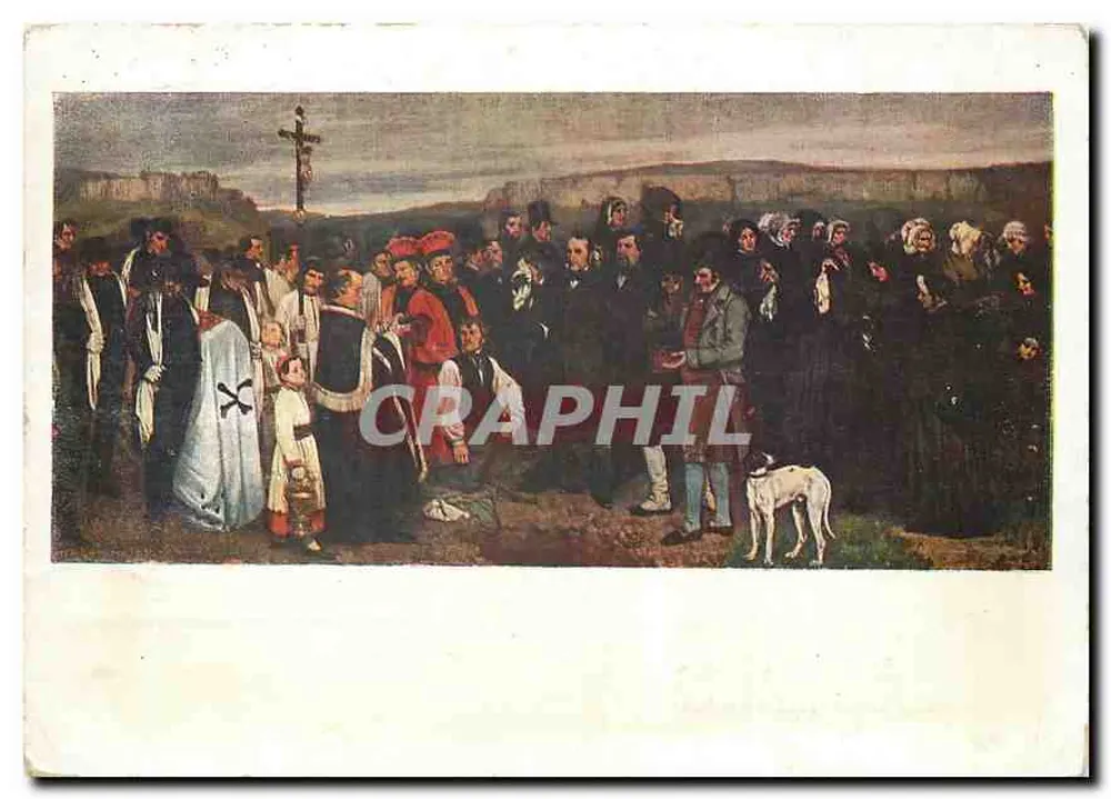 L'enterrement à Ornans — Gustave Courbet (1819-1877) — Les Éditions Nomis, Paris - Recto