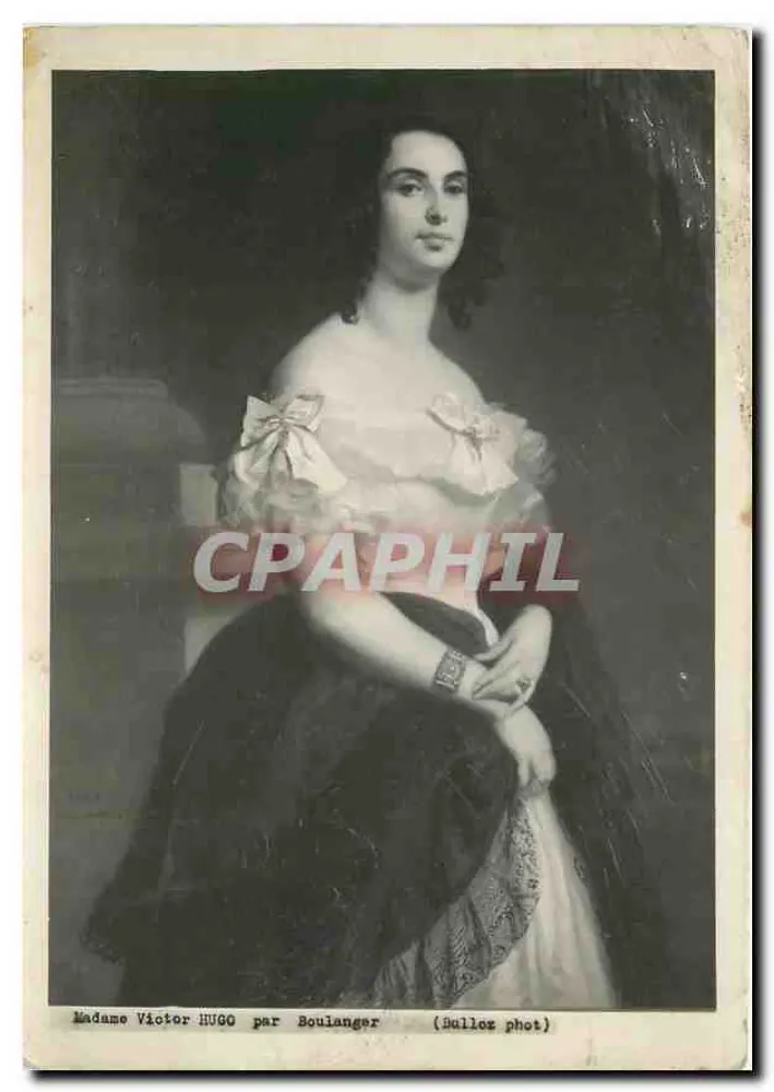 Madame Victor Hugo — portret autorstwa Boulanger — (Bulles phot) - Awers