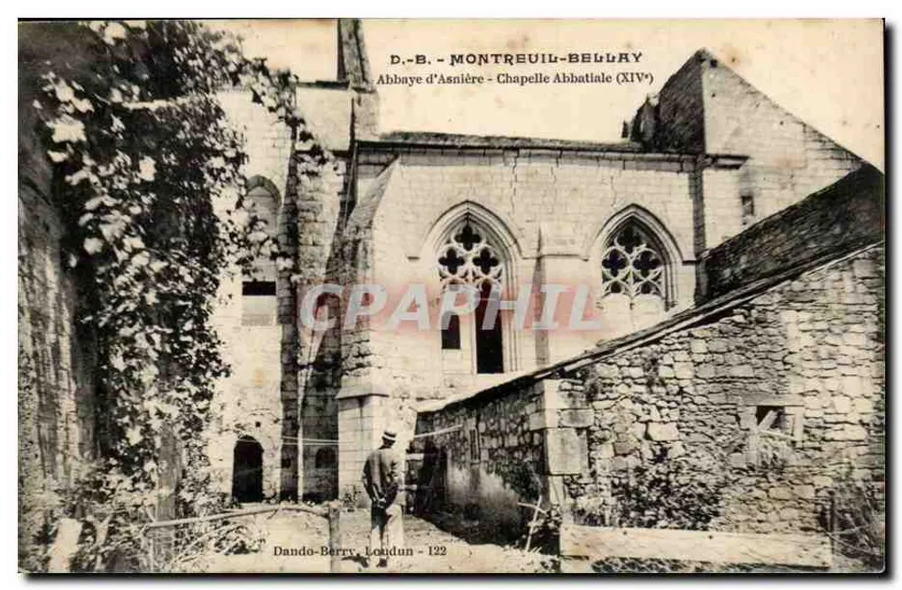 Montreuil-Bellay - Abadia de Asnière - Capela Abbatial (XIVe) - Frente