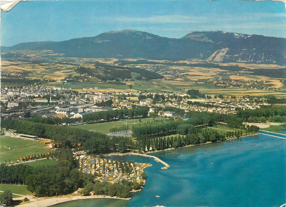 Yverdon - See von Neuchâtel und Jura — Luftbild — Géophones Édition Denise Baulmes, Nr. 12344 - Vorderseite
