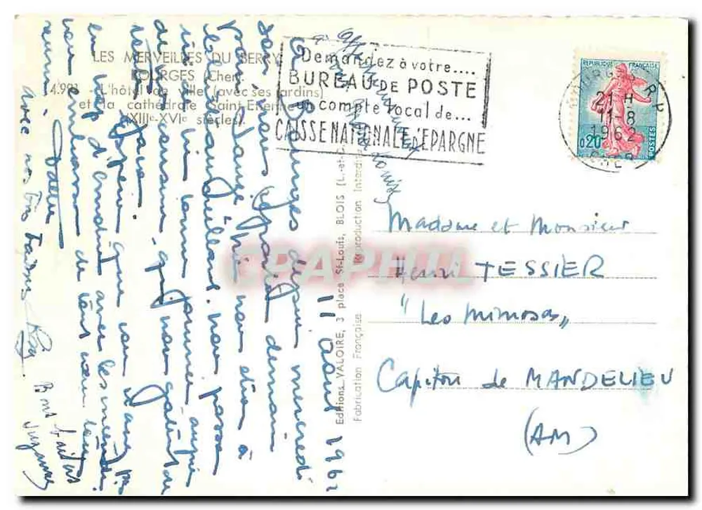 Rouerges — Das Rathaus und die Kathedrale Saint-Étienne — Éditions Valloire - Rückseite