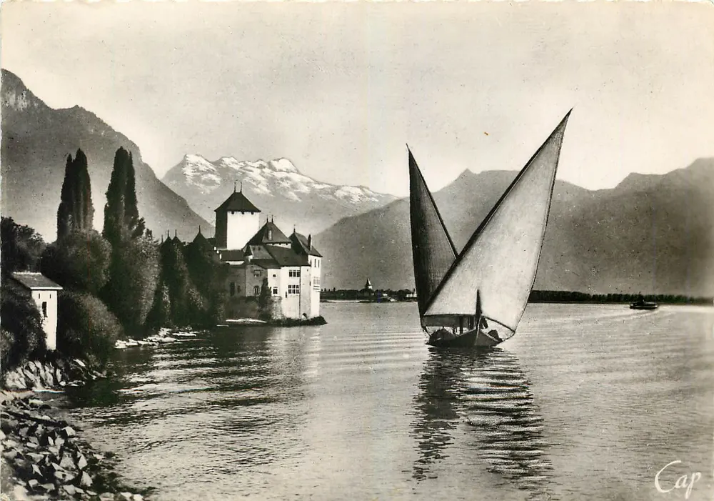 Château de Chillon et la Dent du Midi — Lac Léman — C.A.P. Paris - Recto