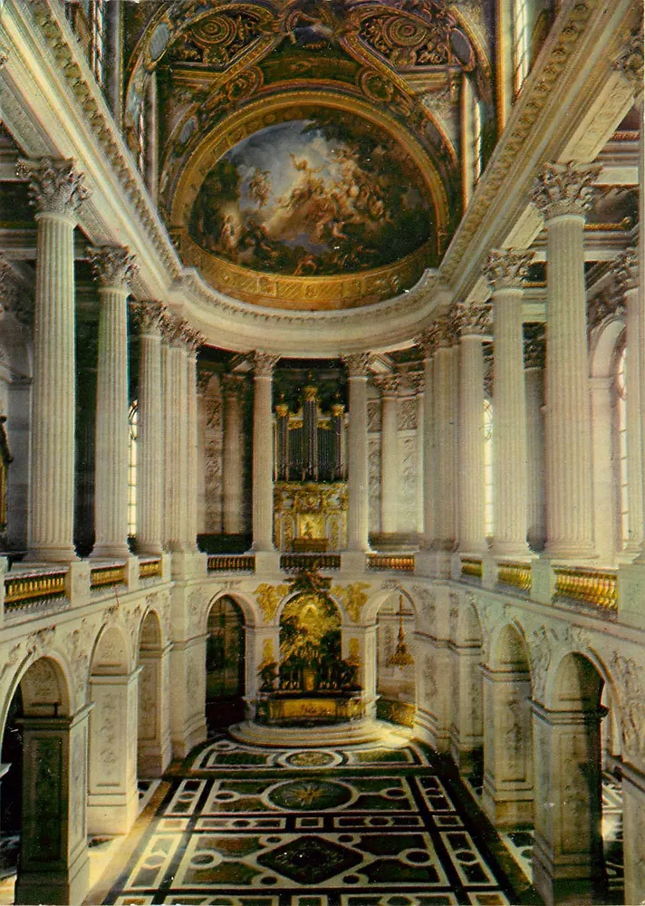 Capela Real do Castelo de Versailles — vista interior — Edições EPIC, Paris - Frente