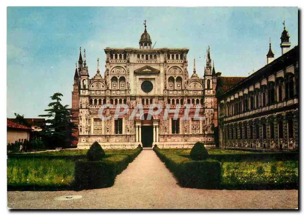 Certosa van Pavia — Gezicht op de kerkgezicht — Eigendom van de broers Morocchi, Milaan - Voorkant