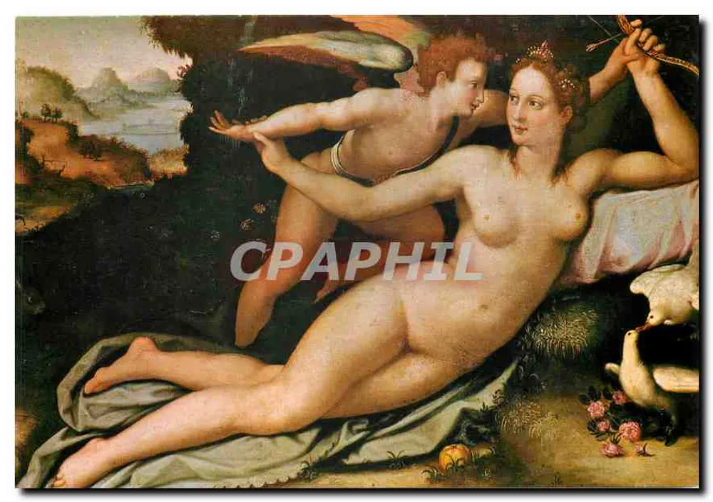 Vénus et Cupidon — Alessandro Allori (1535-1607) — Édition Giusti di S. Bococci, série A. 363 - Recto