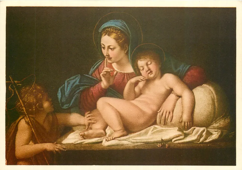 Der Schlaf des Jesuskindes — A. Caracci — Edition Eliocromia Zacchetti & C., Mailand - Vorderseite