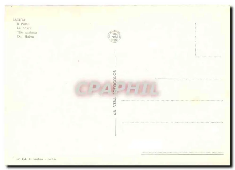 Ischia — O porto — Ed. Di Andrea, n°12 - Verso