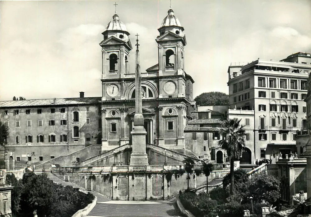 Rome — Trinità dei Monti — publisher Bromofoto Milan, no. 109 - Front