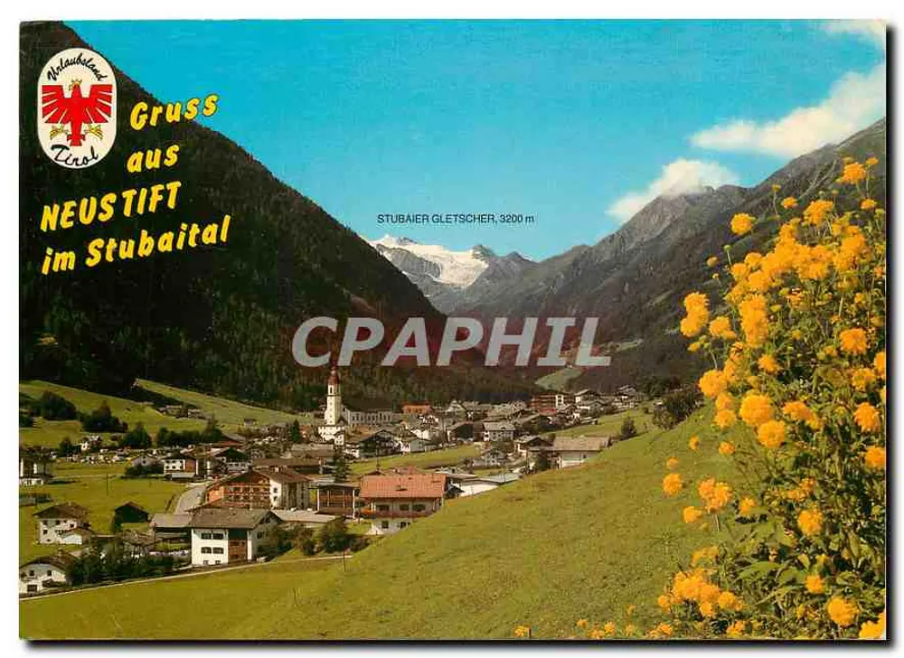Neustift im Stubaital — Saudações de Neustift im Stubaital — editor Alpina Luftbild - Frente