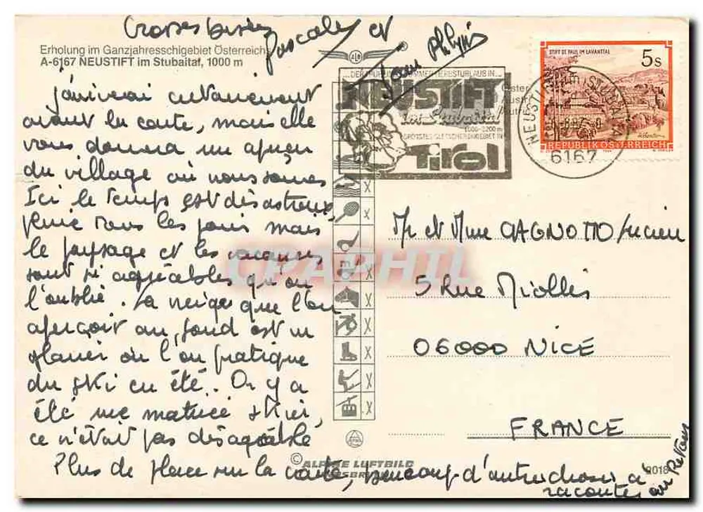 Neustift im Stubaital — Saudações de Neustift im Stubaital — editor Alpina Luftbild - Verso