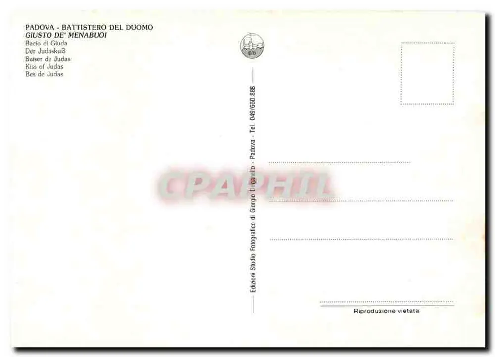 Padua — Baptistiner des Duoms — Der Kuss Judas — Giusto De' Menabuoi Edition - Rückseite