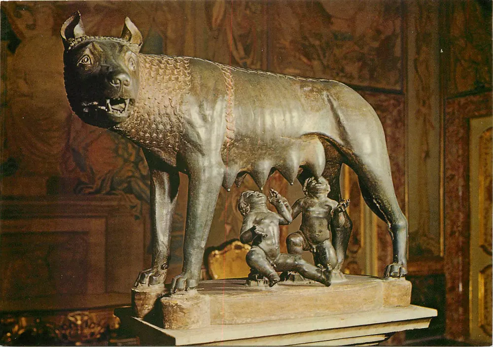 Lupa Capitolina — Bronze-Statue — Palazzo dei Conservatori - Vorderseite