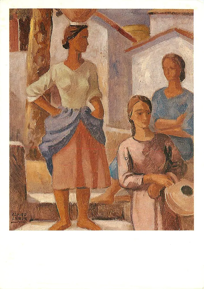 Frauen in Ciboure — Centenar der Geburt des Malers (1892-1971) — José Garmendia, Bayonne - Vorderseite