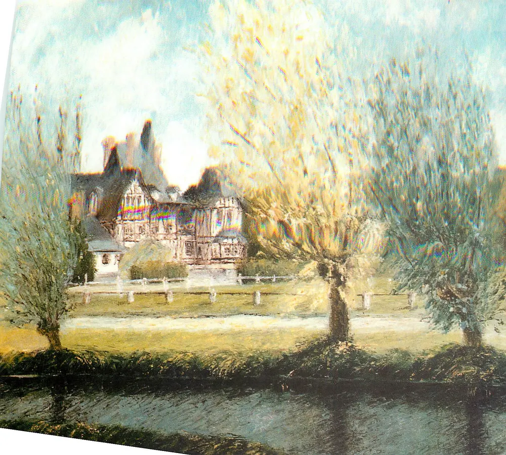Aumale (Seine-Maritime) — Ansicht der Villa des Houx, Gemälde von Antoine Delacroix (1921-1998) — n°00169 - Vorderseite