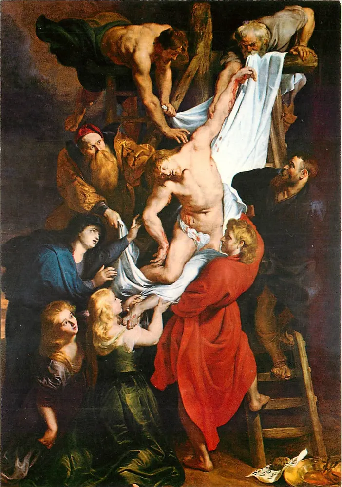 A descida da cruz — por P.P. Rubens — editor Th. Il. N.V., Bruxelas, n° 400/26 - Frente