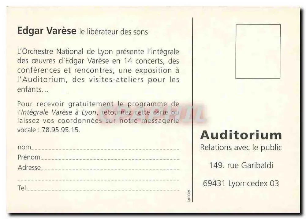Edgar Varèse der Befreier der Töne — Gesamte Werke in Lyon — Orchestre National de Lyon - Rückseite