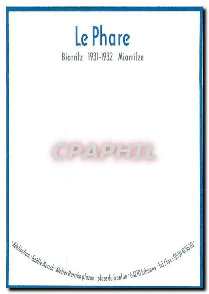 Farol de Biarritz — ilustração — Gaëlle Mersch 99 - Verso