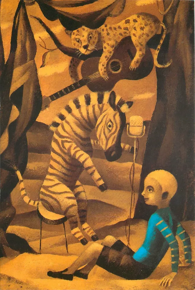 Kind und Tiere in einer faszinierenden Szene — Illustration von Gérard Dubois — Editions Demi-Lune - Vorderseite