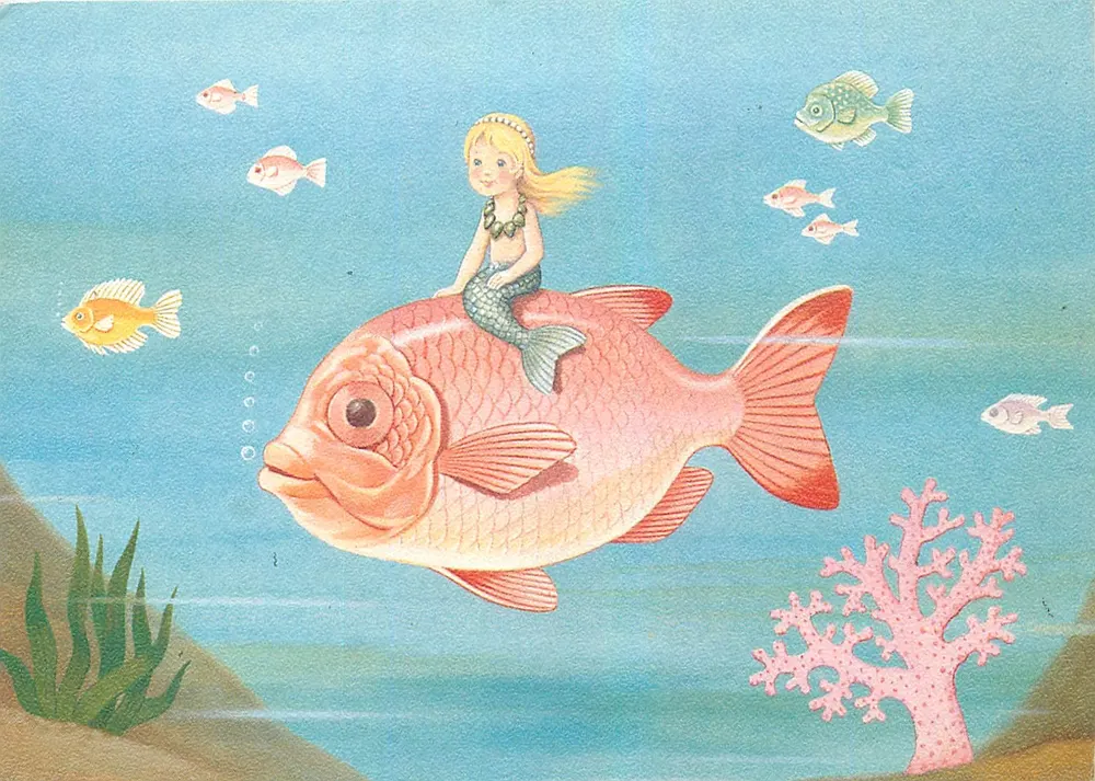 Sereia em peixe — cena submarina — Kinderträume XIV, Nancy Jones - Frente