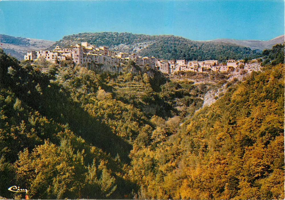 Tourrettes-sur-Loup — Allgemeiner Blick und das Tal — Cim — Nachbildung. Drucker Maçon - Vorderseite