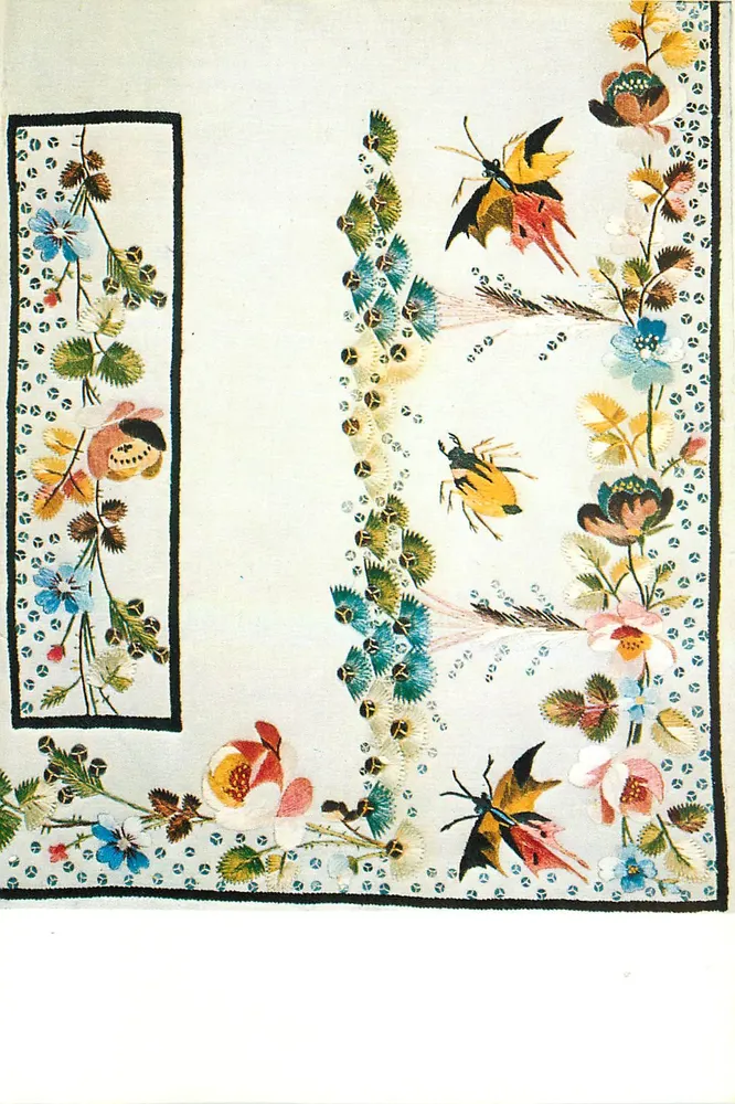 Broderie de gilet — fin XVIIIe siècle — Édition du Musée des Arts Décoratifs, Paris, 1977 - Recto