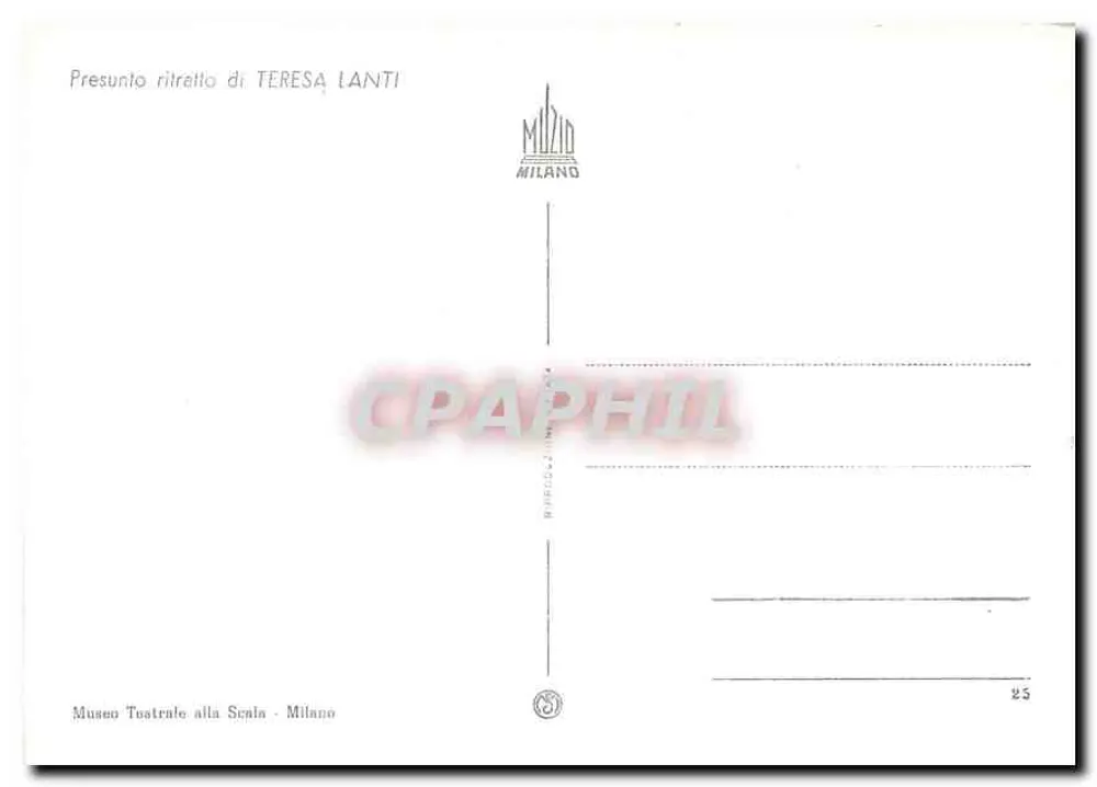 Porträt von Teresa Lanti — Vermutlich — Verlag Milano - Rückseite