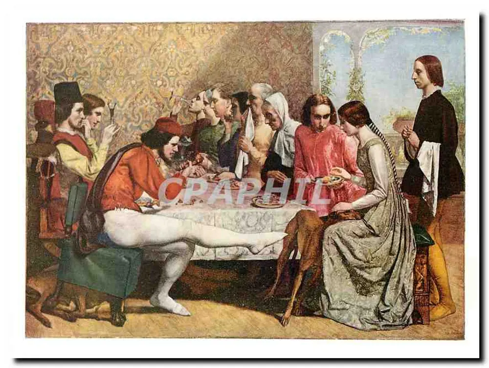 Lorenzo et Isabella — peinture de Sir J. E. Millais — Walker Art Gallery, Liverpool - Recto