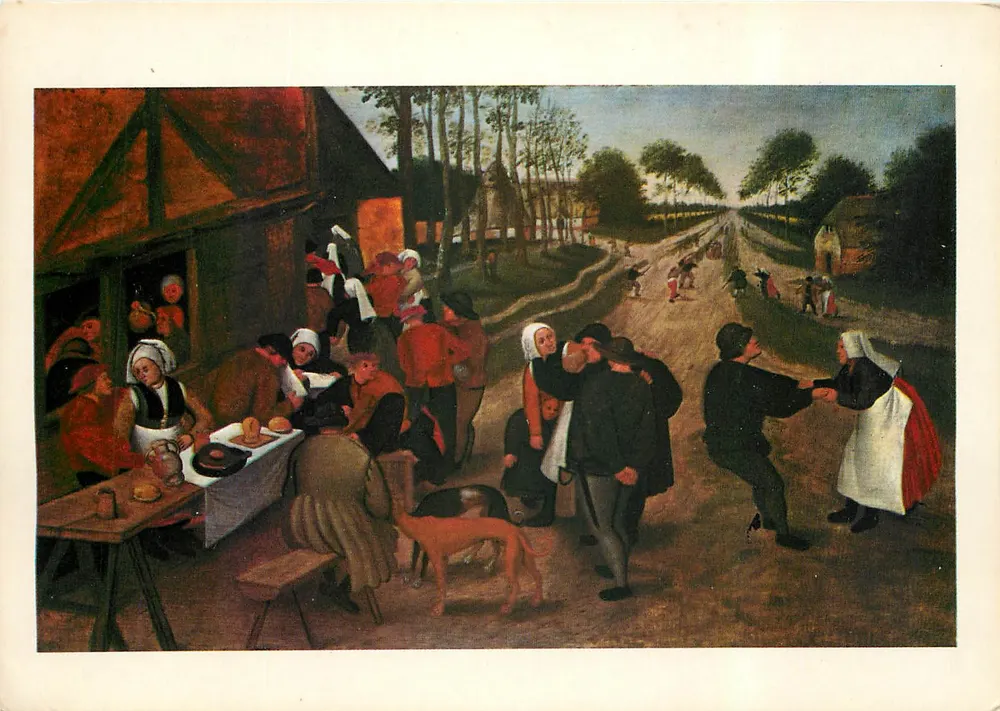 Uma Kermesse — Pierre II Breughel o Jovem (cerca de 1564-1638) — Edições das Edições da Loteria Nacional, Série BB - Frente