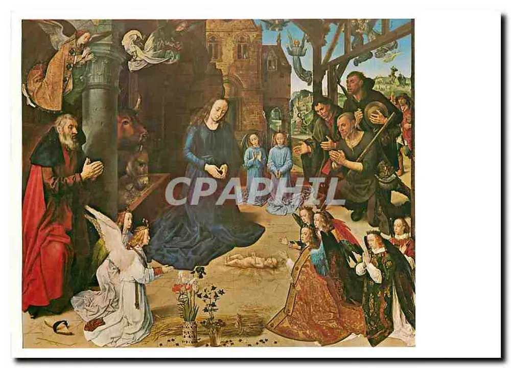 Adoração dos pastores — Hugo Van der Goes — 1480 — Les Maximphils Belges A.S.B.L. - Frente