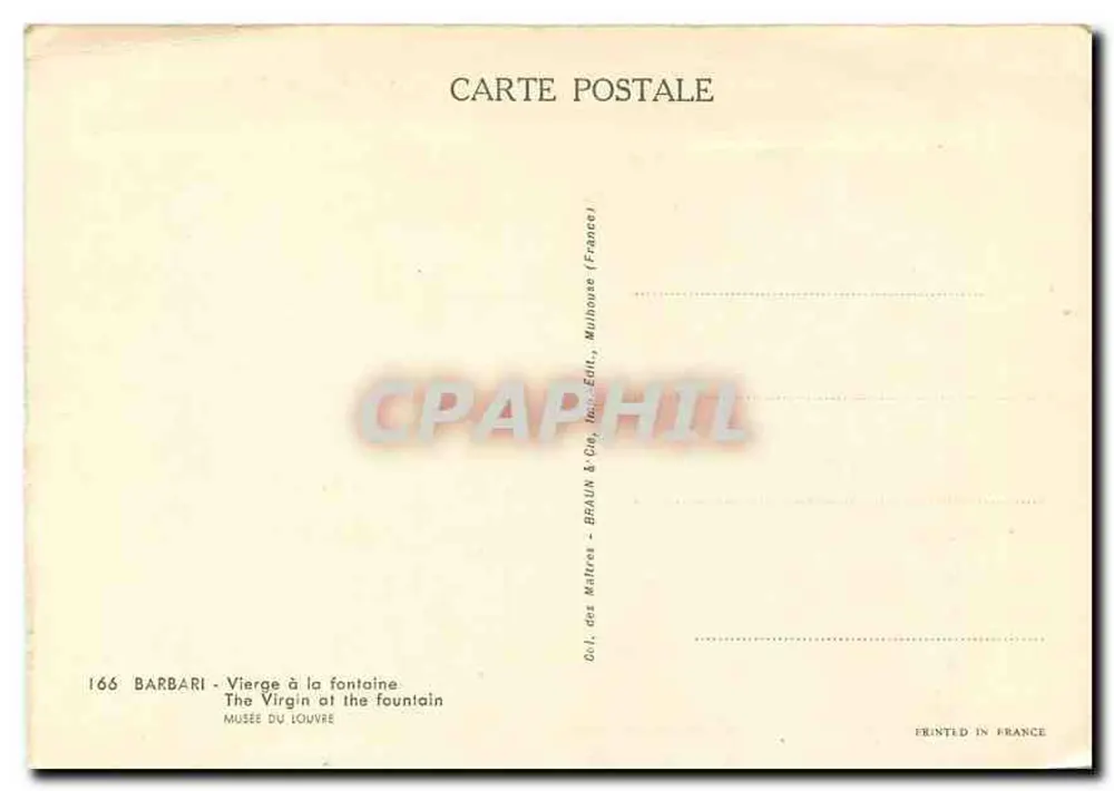 Virgem à fonte — Barbieri — Museu do Louvre - Verso