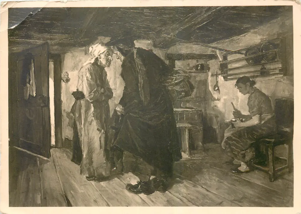 Interior rústico — cena de vida — Photo-Holzmann, München - Frente