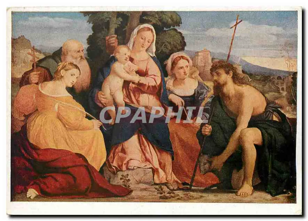 La Vierge et les Saints — Palma Vecchio (1480-1528) — Kunstverlag Wien, n° 0462 - Recto