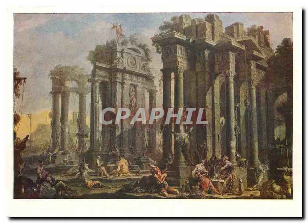 Ruínas antigas — cena mitológica — Editor: Museu Estatal do Hermitage, n° 251 - Frente