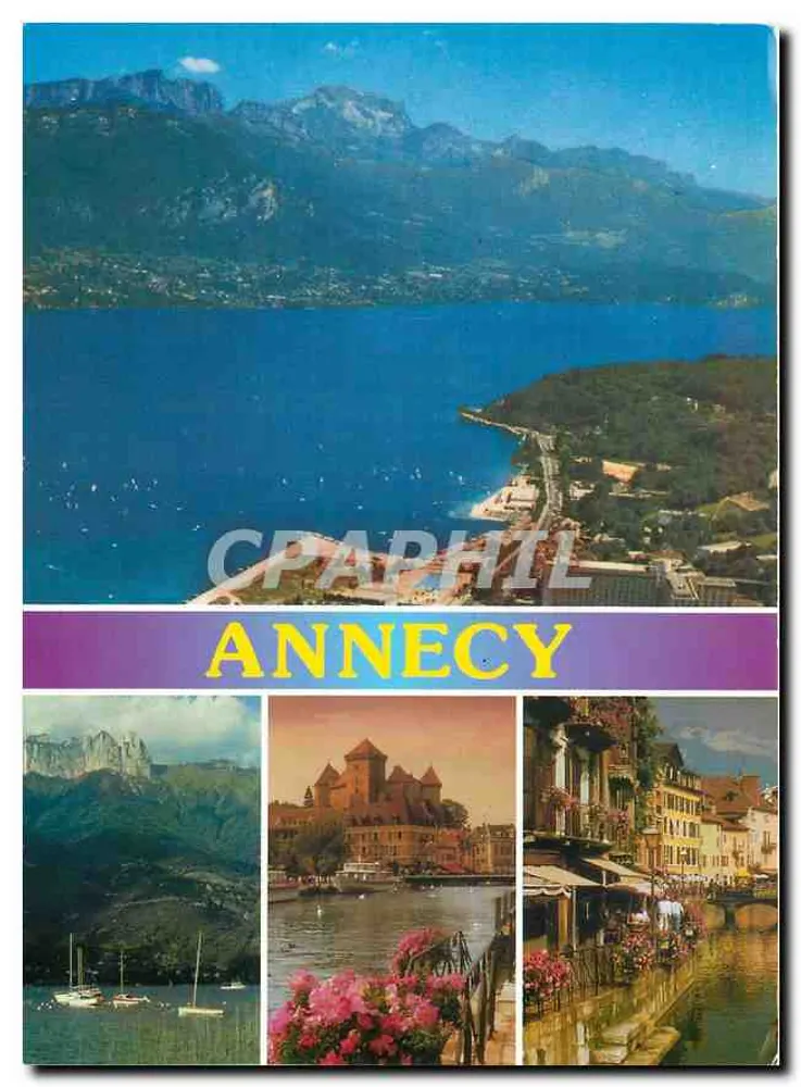 Annecy — Luftbild und Panoramen — Bilder Frankreichs, Haute-Savoie - Vorderseite