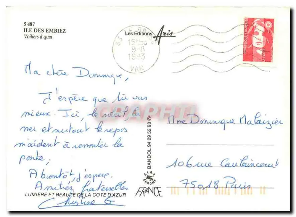 Ilha das Embiez — Hotel das Embiez — Les Éditions Aris - Verso