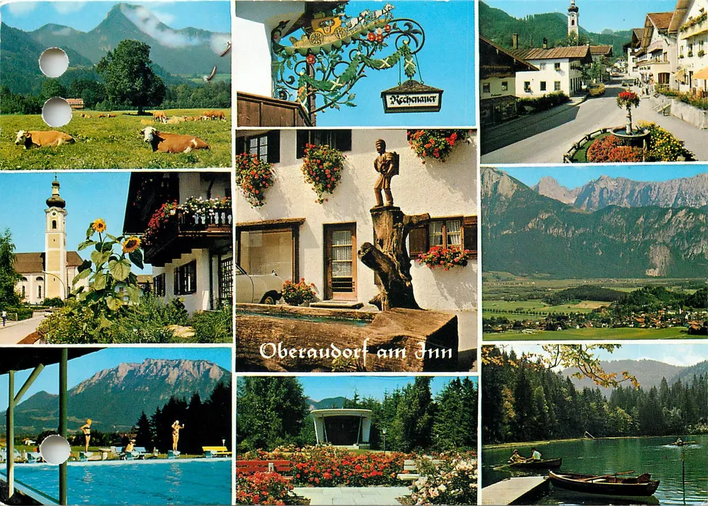 Oberaudorf am Inn — vista panorâmica e locais — editor Feldbauer - Frente