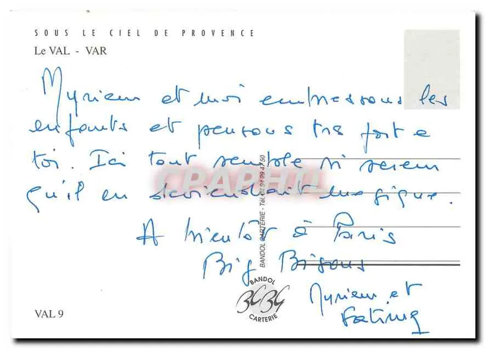 Le Val — Provence — editor Bandol Carterie, n° VAL 9 - Verso