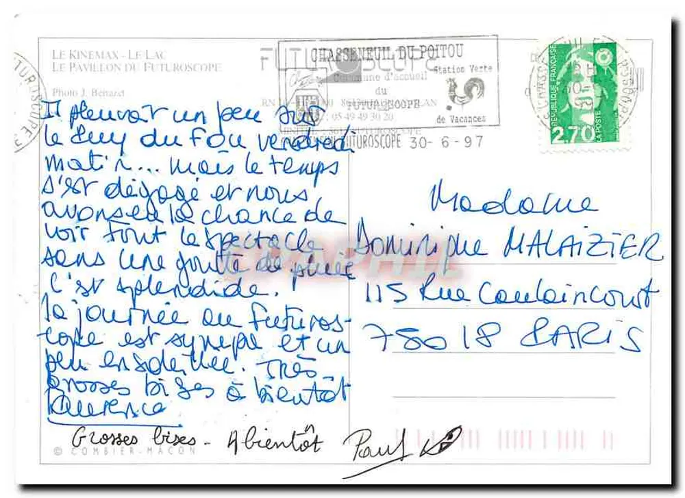 Futuroscope — O Pavilhão do Futuroscope — Editor: CRAPAPITI - Verso