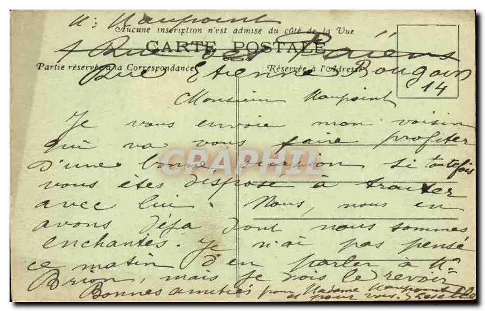 Chenehutte-les-Tuffeaux — Le Bourg — A. Gendron, edição Saumur - Verso