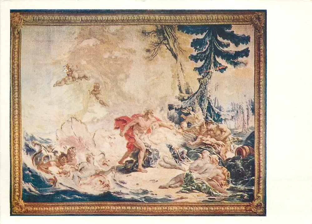 Neptunus die Amfitritas verdedigt — serie «De liefde van de goden» — Uitgever «Soviet Artist» n°491 - Voorkant