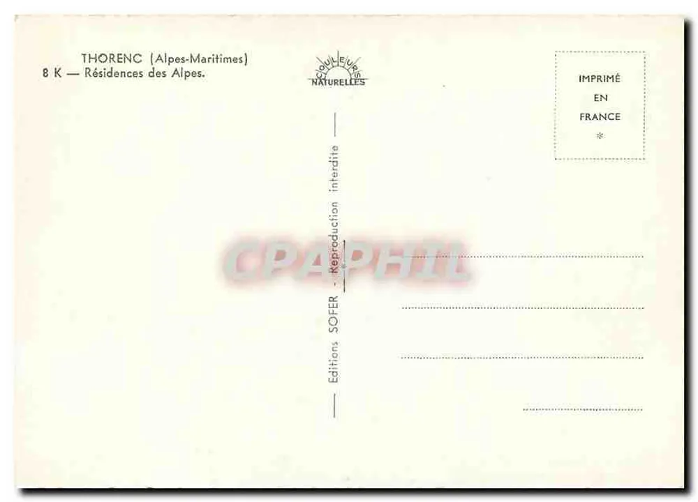 Thorenc (Alpes-Maritimes) — Residenze delle Alpi — Edizioni SOFER - Verso