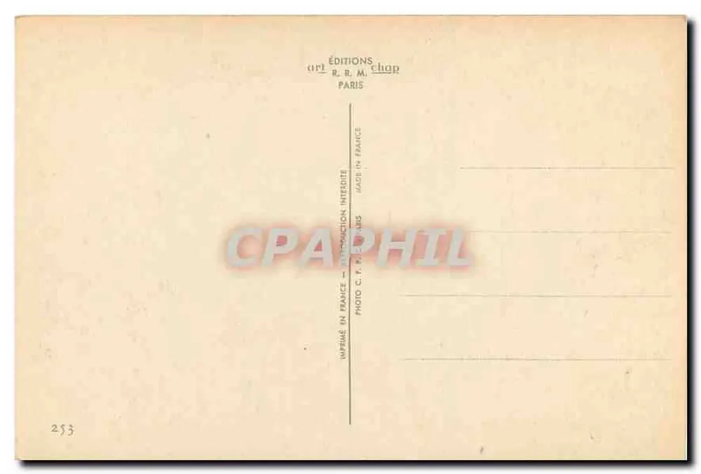 Dois lírios — Edições R.R.M. Paris — n° 253 - Verso
