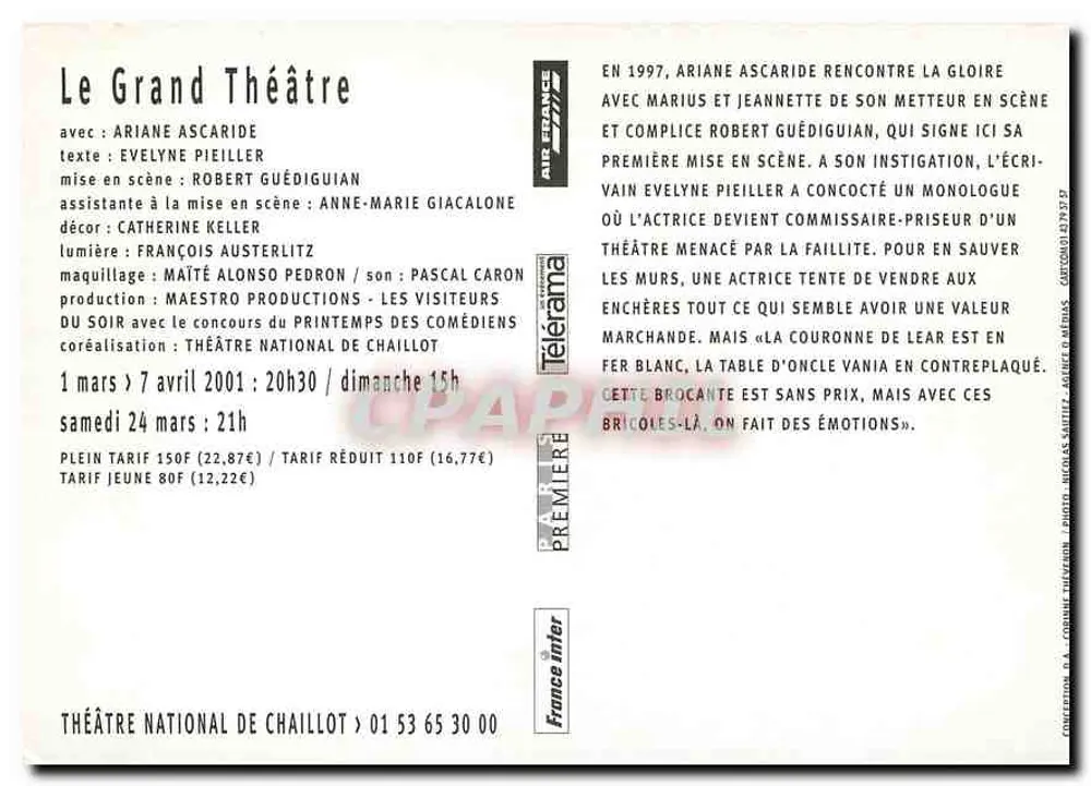 Ariane Ascaride — Das Große Theater — Nationaltheater Chaillot - Rückseite