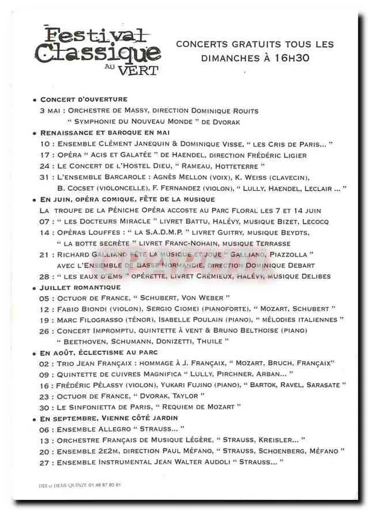क्लासिक फेस्टिवल ग्रीन — पेरिस के फ्लोरल पार्क — पेरिस के महापौर - पीछे