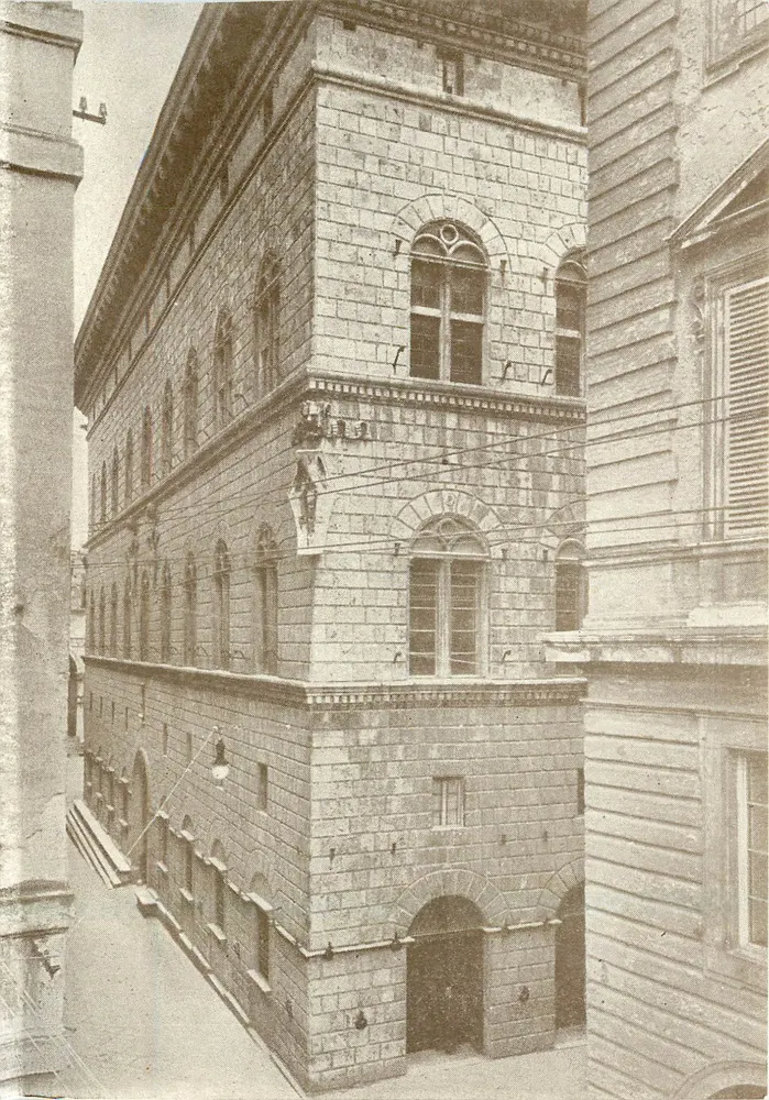 Palazzo Piccolomini — Sitz des Staatsarchivs von Siena — TIP. EX. COOPERATIVA - SIENA - Vorderseite