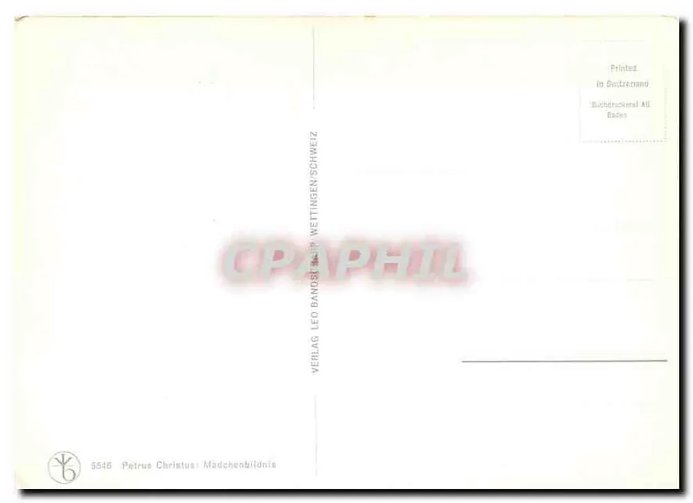 Retrato de jovem mulher — época Renascentista — Verlag Leo Bandes, Wettitingen/Suíça, n° 5546 - Verso