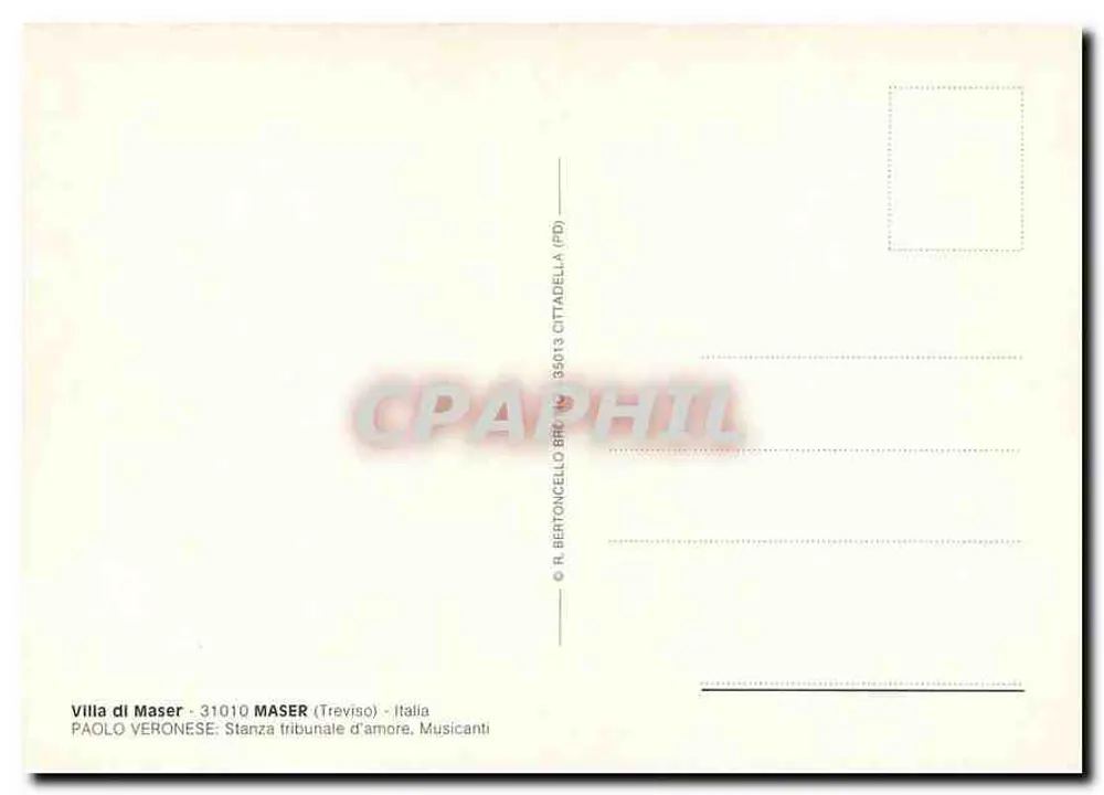 Villa di Maser — Stanza tribunale d'amore, Musicanti — R. Bertoncicello (PD) - Rückseite