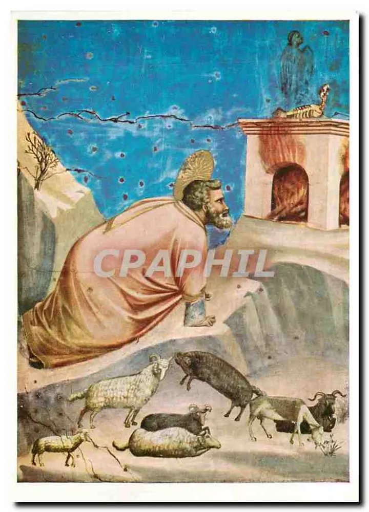 Opferung Joachims — Detail der Cappella degli Scrovegni — Verlag A. Manciolo, Mailand - Vorderseite