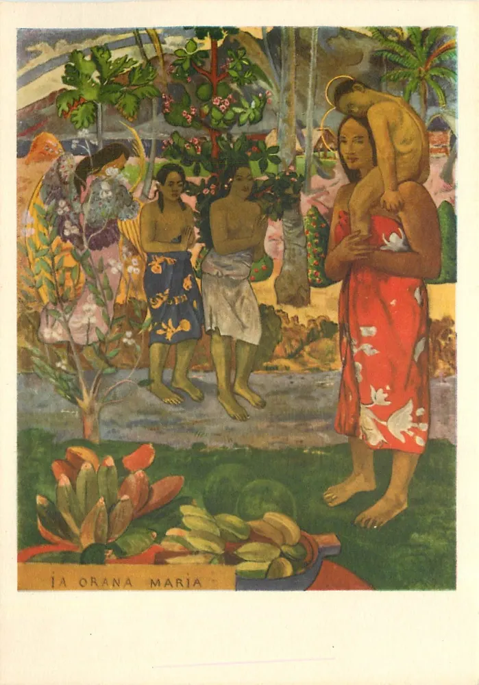 La Orana Maria — reprodução da obra de Paul Gauguin — editor Bernard Hazan, n° 255 - Frente